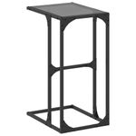 Casa si Gradina - Mobilier - Mese si birouri - Mese living - Masuta laterala blat din sticla neagra 40x30x61,5 cm otel - Infinity.ro