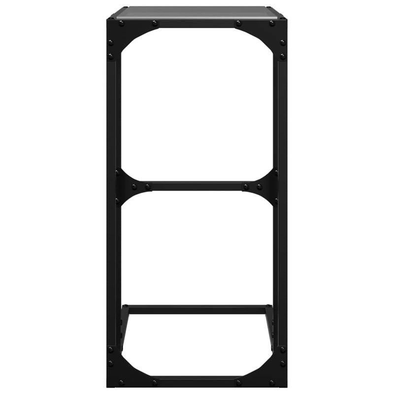 Casa si Gradina - Mobilier - Mese si birouri - Mese living - Masuta laterala blat din sticla neagra 40x30x61,5 cm otel - Infinity.ro