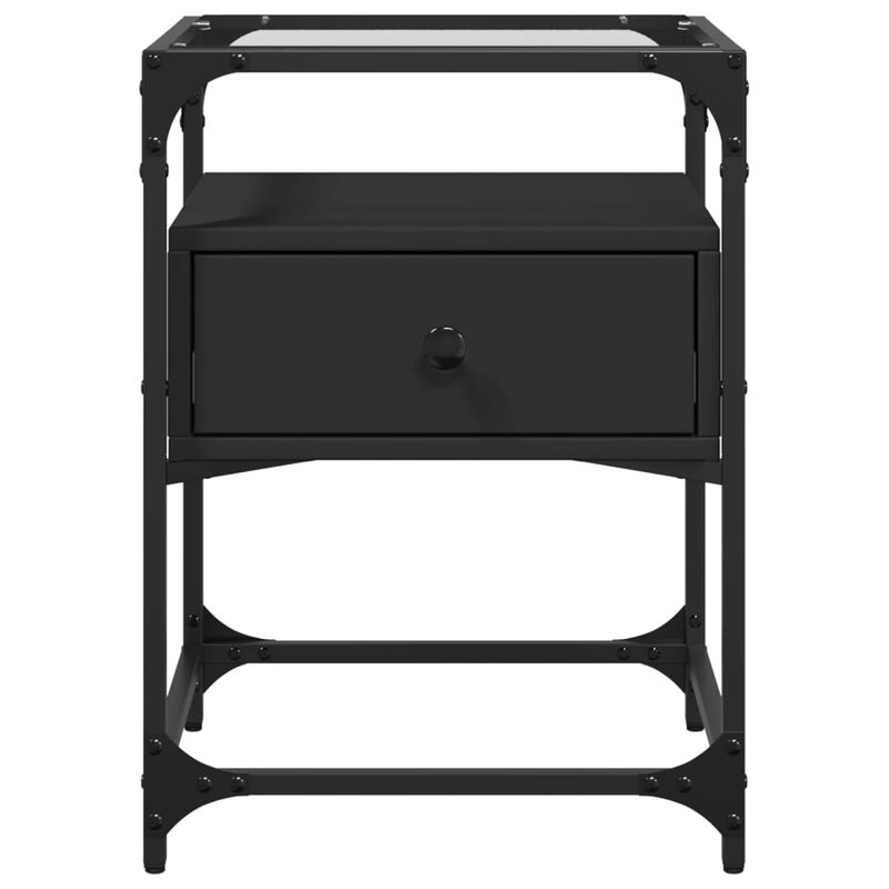 Casa si Gradina - Mobilier - Comode si corpuri - Noptiere - Noptiere, 2 buc., negru, 40x40x55 cm, lemn prelucrat - Infinity.ro