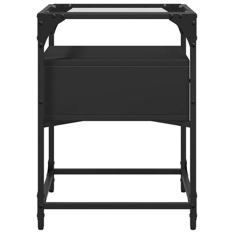 Casa si Gradina - Mobilier - Comode si corpuri - Noptiere - Noptiere, 2 buc., negru, 40x40x55 cm, lemn prelucrat - Infinity.ro