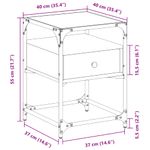 Casa si Gradina - Mobilier - Comode si corpuri - Noptiere - Noptiere, 2 buc., negru, 40x40x55 cm, lemn prelucrat - Infinity.ro