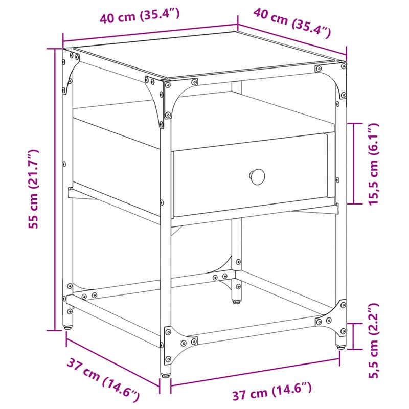 Casa si Gradina - Mobilier - Comode si corpuri - Noptiere - Noptiere, 2 buc., negru, 40x40x55 cm, lemn prelucrat - Infinity.ro