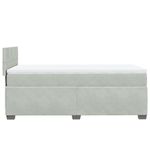Casa si Gradina - Mobilier - Paturi si accesorii - Paturi - Pat continental cu saltea, gri deschis, 80x200 cm, catifea - Infinity.ro