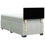 Casa si Gradina - Mobilier - Paturi si accesorii - Paturi - Pat continental cu saltea, gri deschis, 80x200 cm, catifea - Infinity.ro