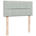 Casa si Gradina - Mobilier - Paturi si accesorii - Paturi - Pat continental cu saltea, gri deschis, 80x200 cm, catifea - Infinity.ro
