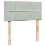 Casa si Gradina - Mobilier - Paturi si accesorii - Paturi - Pat continental cu saltea, gri deschis, 80x200 cm, catifea - Infinity.ro