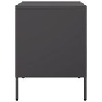Casa si Gradina - Mobilier - Comode si corpuri - Noptiere - Noptiere, 2 buc., negru, 36x39x50,5 cm, otel - Infinity.ro