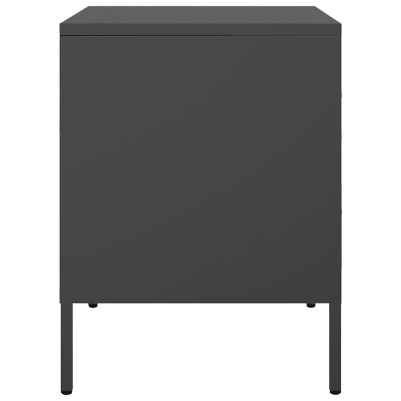 Casa si Gradina - Mobilier - Comode si corpuri - Noptiere - Noptiere, 2 buc., negru, 36x39x50,5 cm, otel - Infinity.ro