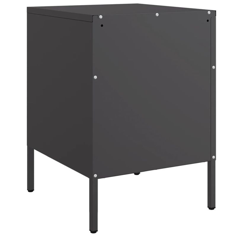 Casa si Gradina - Mobilier - Comode si corpuri - Noptiere - Noptiere, 2 buc., negru, 36x39x50,5 cm, otel - Infinity.ro