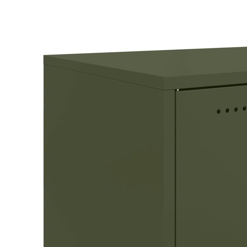 Casa si Gradina - Mobilier - Comode si corpuri - Comode - Dulap, verde masliniu, 68,5x39x72 cm, otel laminat la rece - Infinity.ro