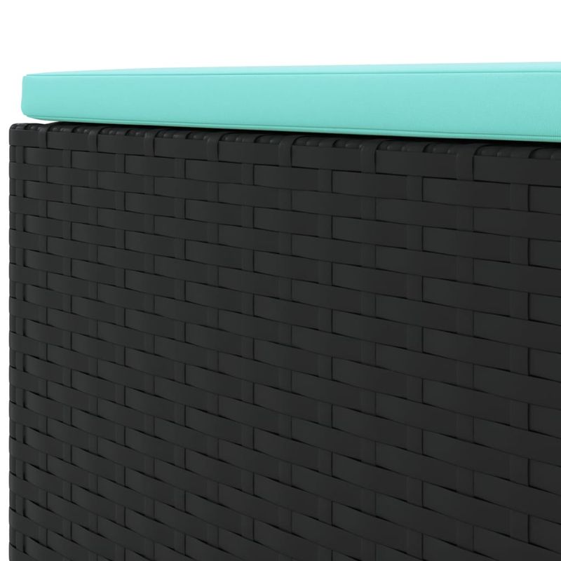 Casa si Gradina - Gradina si terasa - Mobilier exterior - Seturi mobila gradina - Set sezlonguri de gradina, 5 piese, cu perne, negru, poliratan - Infinity.ro
