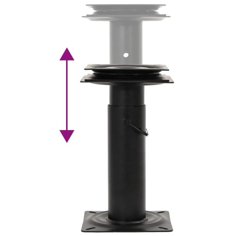 Auto si Moto - Ambarcatiuni - Piese pentru ambarcatiuni - Piedestale scaun pentru barca, 2 buc., pivotante la 360°, otel, mărime 18x18x28-45.5 cm - Infinity.ro