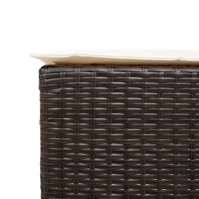 Casa si Gradina - Gradina si terasa - Mobilier exterior - Seturi mobila gradina - Set mobilier bar de gradina cu perne, 5 piese, maro, poliratan - Infinity.ro