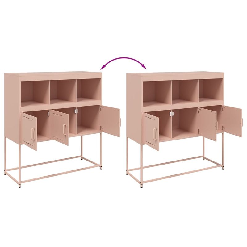 Casa si Gradina - Mobilier - Comode si corpuri - Comode - Dulap, roz, 100,5x39x107 cm, otel laminat la rece - Infinity.ro