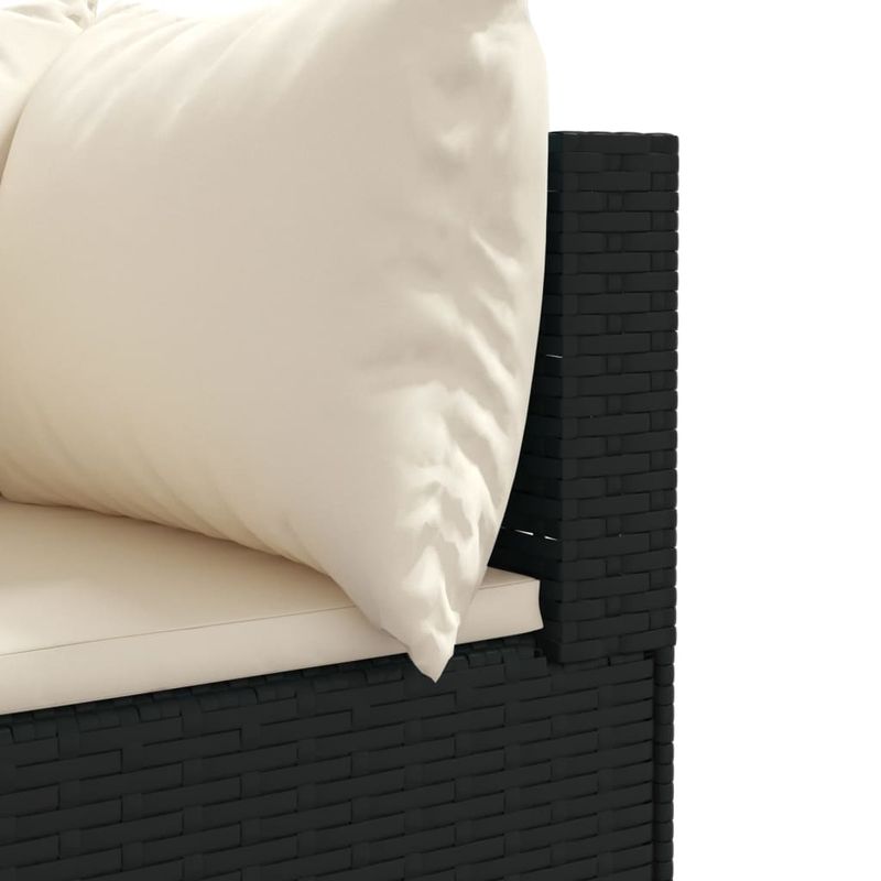 Casa si Gradina - Gradina si terasa - Mobilier exterior - Seturi mobila gradina - Set mobilier de gradina cu perne, 7 piese, negru, poliratan - Infinity.ro