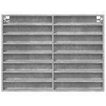 Casa si Gradina - Mobilier - Biblioteci si rafturi - Rafturi - Dulap cu vitrina, gri beton, 100x8,5x75 cm, lemn prelucrat - Infinity.ro