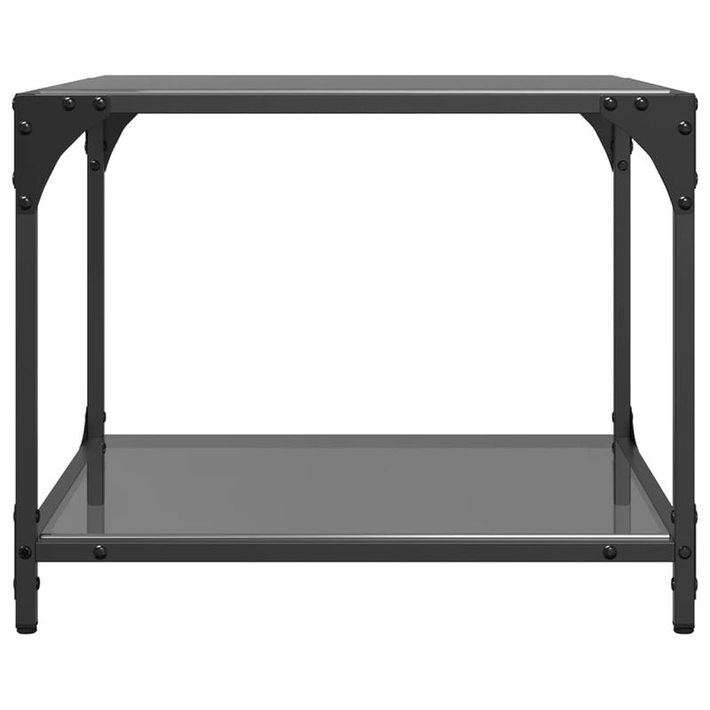 Casa si Gradina - Mobilier - Mese si birouri - Masute de cafea - Masute de cafea, blat din sticla negra, 1 buc. 50x50x40 cm otel - Infinity.ro