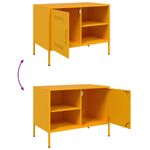 Casa si Gradina - Mobilier - Comode si corpuri - Comode - Comoda TV, 2 buc., galben mustar, 68x39x50,5 cm, otel - Infinity.ro