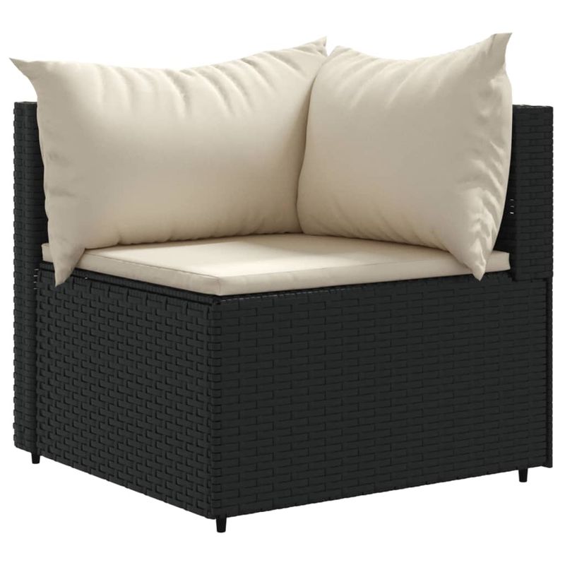 Casa si Gradina - Gradina si terasa - Mobilier exterior - Seturi mobila gradina - Set sezlonguri de gradina, 5 piese, cu perne, negru, poliratan - Infinity.ro