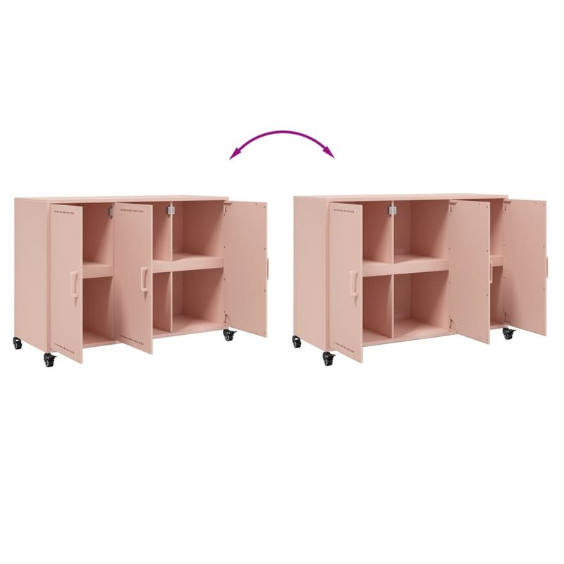 Casa si Gradina - Mobilier - Comode si corpuri - Comode - Dulap, roz, 100,5 x 39 x 72 cm, otel laminat la rece - Infinity.ro