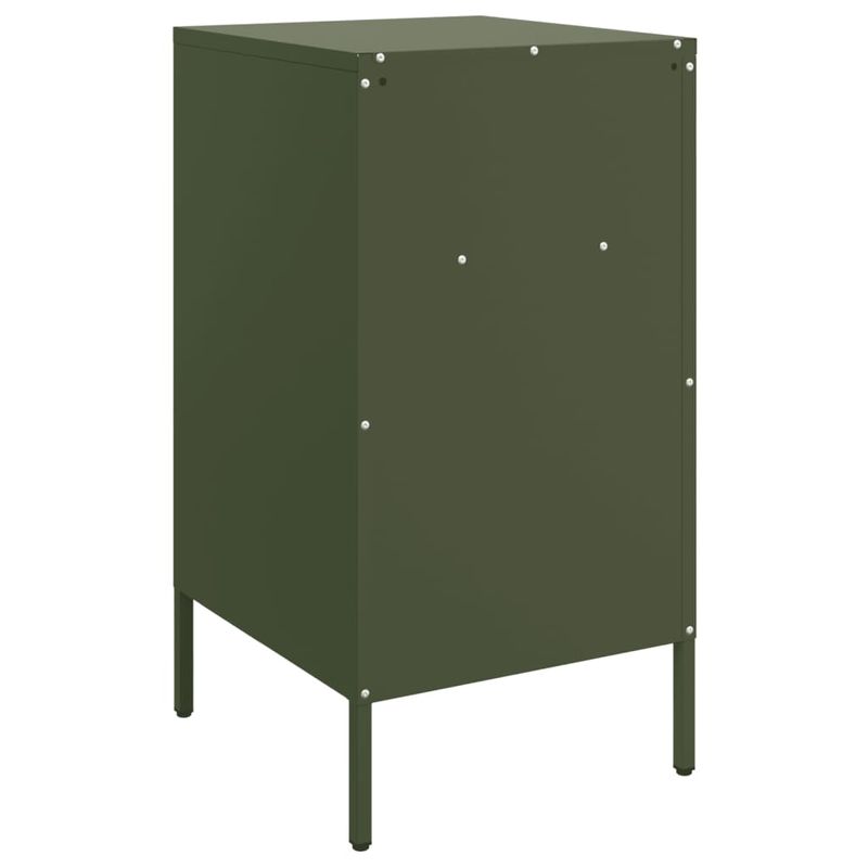 Casa si Gradina - Mobilier - Comode si corpuri - Noptiere - Noptiera, verde maslina, 36x39x68 cm, otel laminat la rece - Infinity.ro
