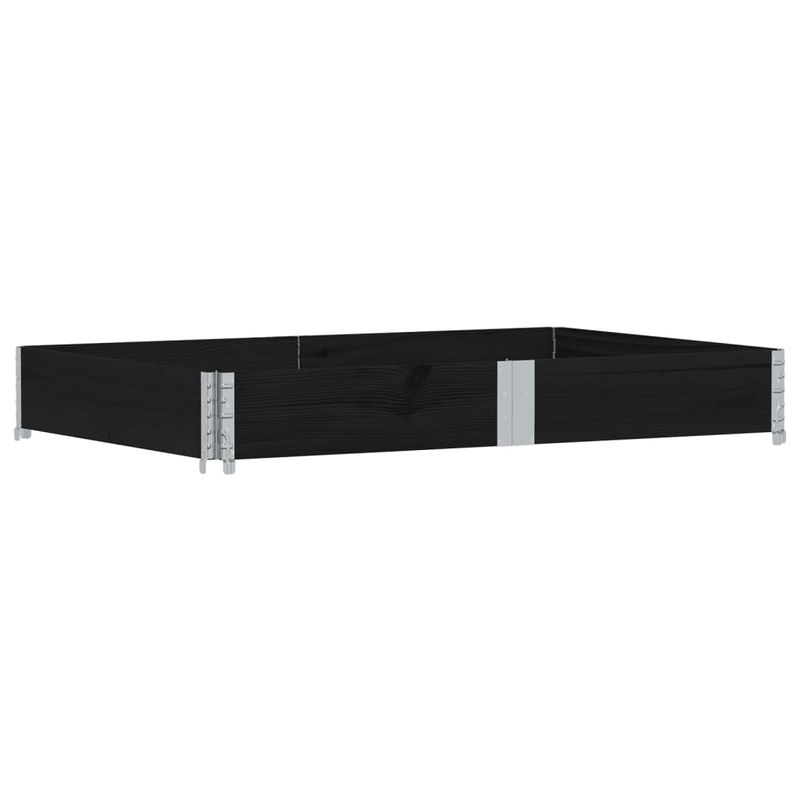 Casa si Gradina - Mobilier - Feronerie si accesorii mobila - Rama pentru paleti, negru, 150x100 cm, lemn masiv pin - Infinity.ro