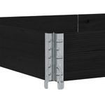 Casa si Gradina - Mobilier - Feronerie si accesorii mobila - Rama pentru paleti, negru, 150x100 cm, lemn masiv pin - Infinity.ro