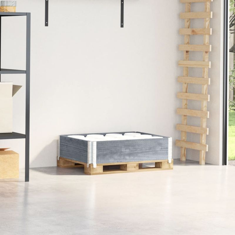 Casa si Gradina - Mobilier - Feronerie si accesorii mobila - Rama pentru paleti, gri, 80x60 cm, lemn masiv de pin - Infinity.ro