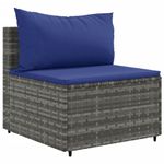Casa si Gradina - Gradina si terasa - Mobilier exterior - Seturi mobila gradina - Set mobilier de gradina cu perne, 4 piese, gri, poliratan - Infinity.ro
