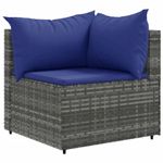 Casa si Gradina - Gradina si terasa - Mobilier exterior - Seturi mobila gradina - Set mobilier de gradina cu perne, 4 piese, gri, poliratan - Infinity.ro