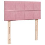 Casa si Gradina - Mobilier - Paturi si accesorii - Paturi - Pat box spring cu saltea, roz, 100x200 cm, catifea - Infinity.ro