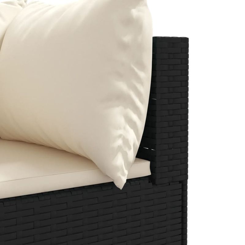 Casa si Gradina - Gradina si terasa - Mobilier exterior - Seturi mobila gradina - Set sezlonguri de gradina, 5 piese, cu perne, negru, poliratan - Infinity.ro