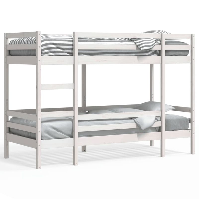 Casa si Gradina - Mobilier - Paturi si accesorii - Paturi - Pat supraetajat, alb, 80x200 cm, lemn masiv de pin - Infinity.ro