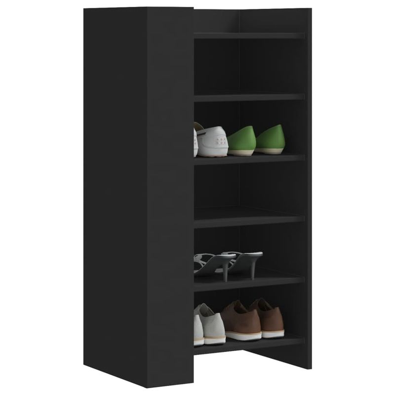 Casa si Gradina - Mobilier - Organizare si depozitare - Organizator incaltaminte - Pantofar, negru, 52x37,5x100 cm, lemn prelucrat - Infinity.ro