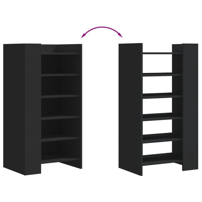 Casa si Gradina - Mobilier - Organizare si depozitare - Organizator incaltaminte - Pantofar, negru, 52x37,5x100 cm, lemn prelucrat - Infinity.ro
