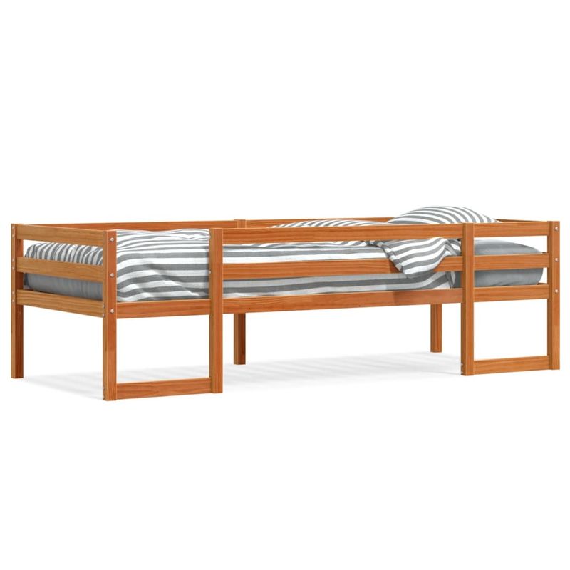 Casa si Gradina - Mobilier - Paturi si accesorii - Paturi - Cadru de pat pentru copii maro ceruit 80x200 cm lemn masiv pin - Infinity.ro