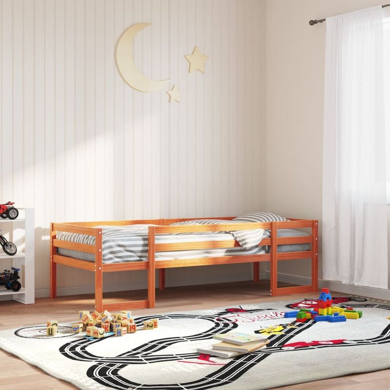 Casa si Gradina - Mobilier - Paturi si accesorii - Paturi - Cadru de pat pentru copii maro ceruit 80x200 cm lemn masiv pin - Infinity.ro