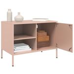Casa si Gradina - Mobilier - Comode si corpuri - Comode - Dulap TV, roz, 68x39x50,5 cm, otel - Infinity.ro
