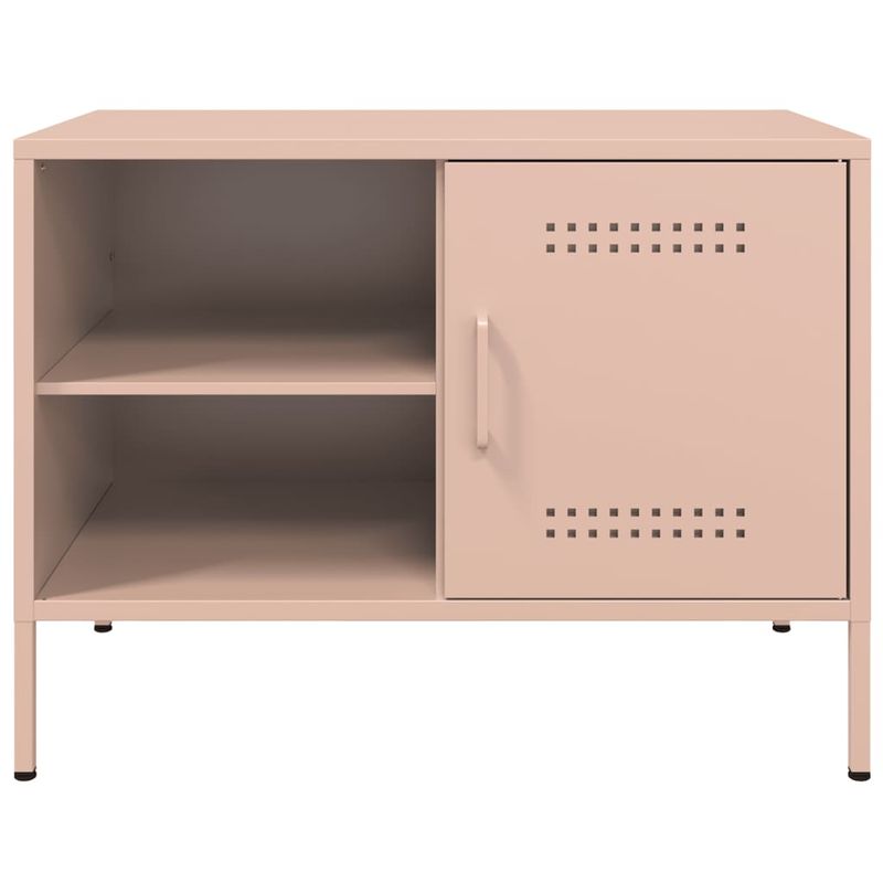 Casa si Gradina - Mobilier - Comode si corpuri - Comode - Dulap TV, roz, 68x39x50,5 cm, otel - Infinity.ro