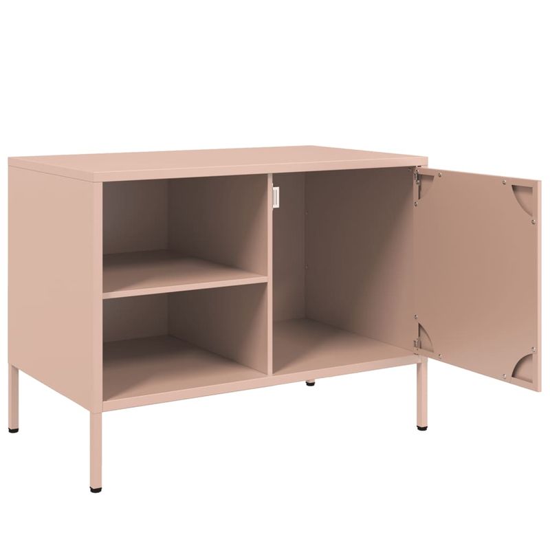 Casa si Gradina - Mobilier - Comode si corpuri - Comode - Dulap TV, roz, 68x39x50,5 cm, otel - Infinity.ro