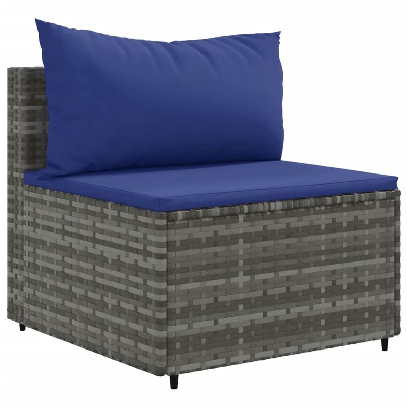 Casa si Gradina - Gradina si terasa - Mobilier exterior - Seturi mobila gradina - Set mobilier de gradina cu perne, 5 piese, gri, poliratan - Infinity.ro
