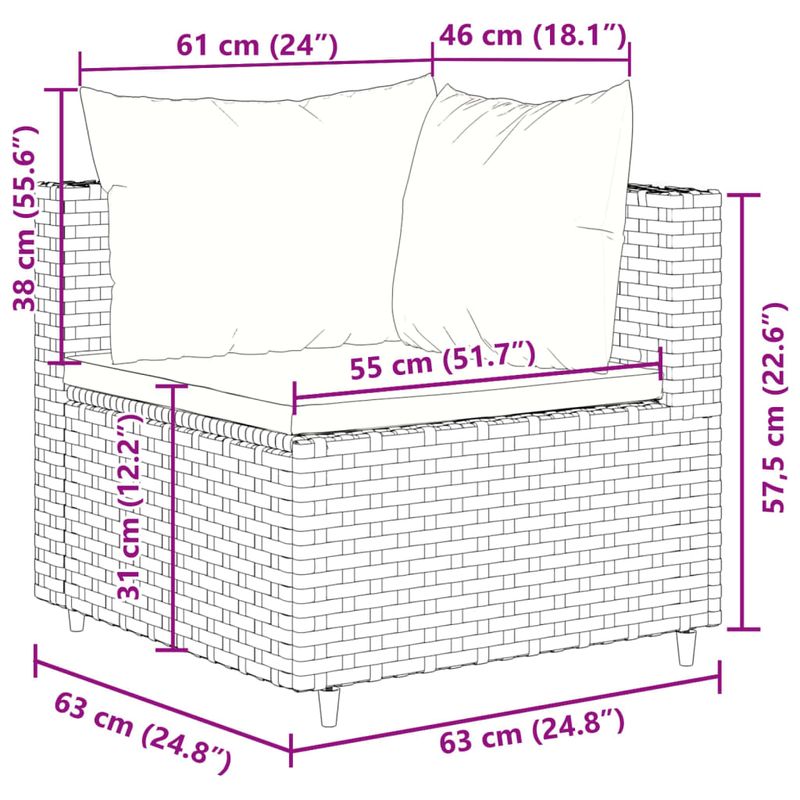 Casa si Gradina - Gradina si terasa - Mobilier exterior - Seturi mobila gradina - Set mobilier de gradina cu perne, 5 piese, gri, poliratan - Infinity.ro