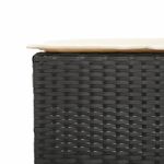 Casa si Gradina - Gradina si terasa - Mobilier exterior - Seturi mobila gradina - Set mobilier bar de gradina cu perne, 5 piese, negru, poliratan - Infinity.ro