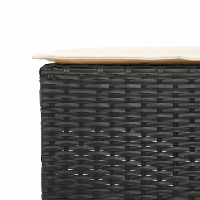 Casa si Gradina - Gradina si terasa - Mobilier exterior - Seturi mobila gradina - Set mobilier bar de gradina cu perne, 5 piese, negru, poliratan - Infinity.ro