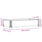 Casa si Gradina - Mobilier - Feronerie si accesorii mobila - Rama pentru paleti, negru, 100x50 cm, lemn masiv de pin - Infinity.ro