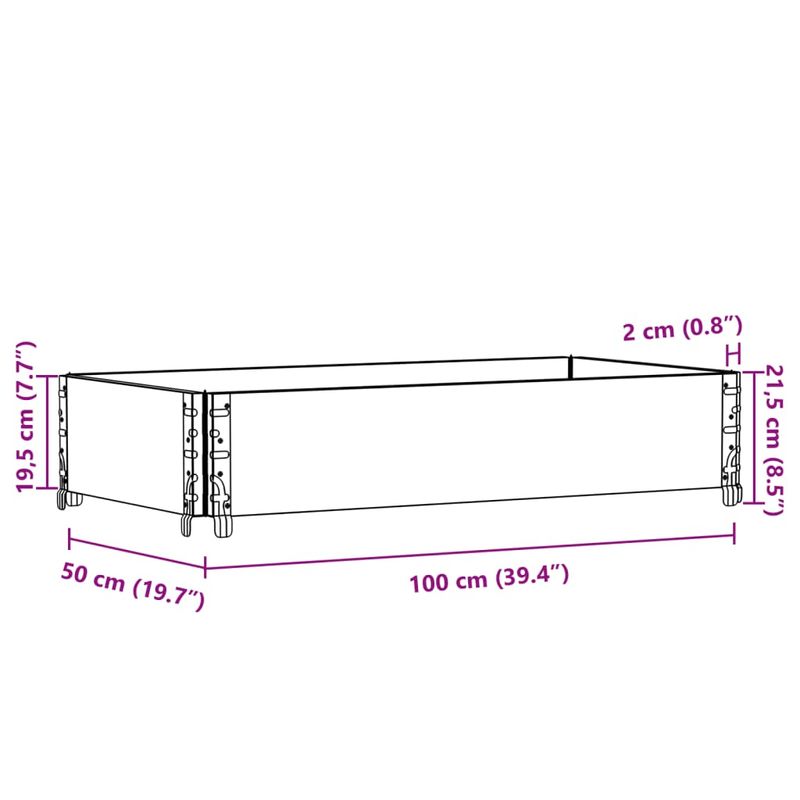 Casa si Gradina - Mobilier - Feronerie si accesorii mobila - Rama pentru paleti, negru, 100x50 cm, lemn masiv de pin - Infinity.ro