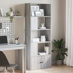 Casa si Gradina - Mobilier - Biblioteci si rafturi - Biblioteci - Biblioteca, gri sonoma, 70x36x189 cm, lemn prelucrat - Infinity.ro