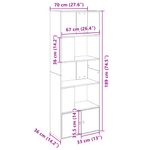 Casa si Gradina - Mobilier - Biblioteci si rafturi - Biblioteci - Biblioteca, gri sonoma, 70x36x189 cm, lemn prelucrat - Infinity.ro