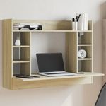 Casa si Gradina - Mobilier - Mese si birouri - Birouri - Birou montat pe perete stejar sonoma 105x48x75cm lemn prelucrat - Infinity.ro