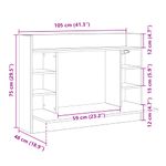 Casa si Gradina - Mobilier - Mese si birouri - Birouri - Birou montat pe perete stejar sonoma 105x48x75cm lemn prelucrat - Infinity.ro